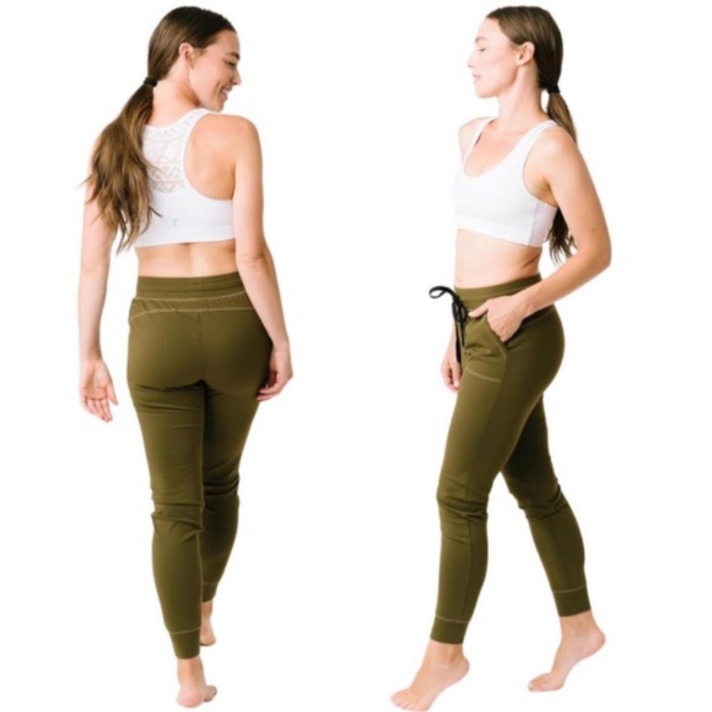 ZYIA Pants Jumpsuits Zyia Olive Unwind Joggers